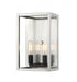 Z-Lite Quadra 2 Light Wall Sconce in Brushed Nickel + Matte Black Finish Model: 456-2S-BN-BK