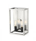 Z-Lite Quadra 2 Light Wall Sconce in Brushed Nickel + Matte Black Finish Model: 456-2S-BN-BK