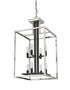 Z-Lite Quadra 8 Light Chandelier in Brushed Nickel + Matte Black Finish Model: 456-8BN-BK