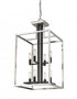 Z-Lite Quadra 8 Light Chandelier in Brushed Nickel + Matte Black Finish Model: 456-8BN-BK