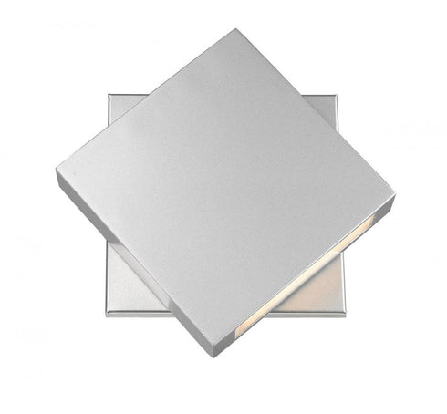 Z-Lite Quadrate 1 Light Outdoor Wall Light in Black Finish Model: 573B-BK-LED