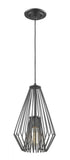Z-Lite Quintus 1 Light Pendant in Brushed Nickel Finish Model: 442MP-BN