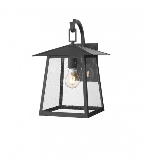 Z-Lite Rainer 1 Light Outdoor Wall Light in Black Finish Model: 5015S-BK