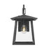 Z-Lite Rainer 1 Light Outdoor Wall Light in Black Finish Model: 5015S-BK