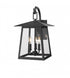 Z-Lite Rainer 3 Light Outdoor Wall Light in Black Finish Model: 5015M-BK