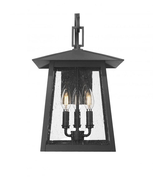 Z-Lite Rainer 3 Light Outdoor Wall Light in Black Finish Model: 5015M-BK