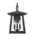 Z-Lite Rainer 3 Light Outdoor Wall Light in Black Finish Model: 5015M-BK