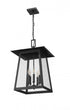 Z-Lite Rainer 5 Light Outdoor Chain Mount Ceiling Fixture in Black Finish Model: 5015CHXL-BK