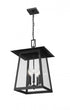 Z-Lite Rainer 5 Light Outdoor Chain Mount Ceiling Fixture in Black Finish Model: 5015CHXL-BK