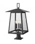 Z-Lite Rainer 5 Light Outdoor Pier Mounted Fixture in Black Finish Model: 5015PHXLR-533PM-BK