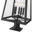 Z-Lite Rainer 5 Light Outdoor Pier Mounted Fixture in Black Finish Model: 5015PHXLR-533PM-BK