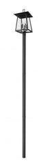 Z-Lite Rainer 5 Light Outdoor Post Mounted Fixture in Black Finish Model: 5015PHXLR-5009P120-B