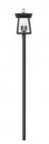 Z-Lite Rainer 5 Light Outdoor Post Mounted Fixture in Black Finish Model: 5015PHXLR-5009P96-BK