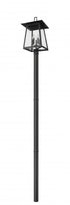 Z-Lite Rainer 5 Light Outdoor Post Mounted Fixture in Black Finish Model: 5015PHXLR-5009P96-BK