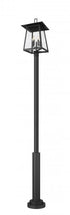 Z-Lite Rainer 5 Light Outdoor Post Mounted Fixture in Black Finish Model: 5015PHXLR-5010P-BK