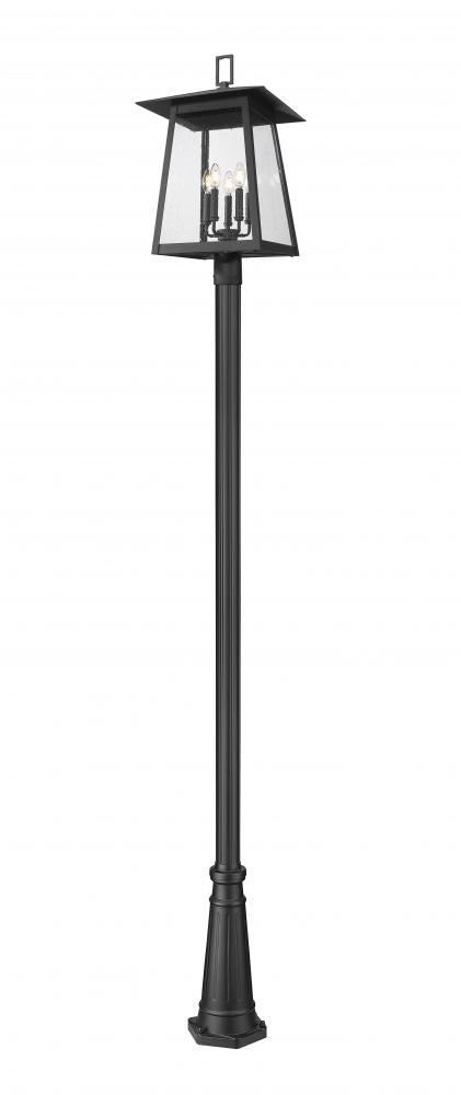 Z-Lite Rainer 5 Light Outdoor Post Mounted Fixture in Black Finish Model: 5015PHXLR-5011P-BK