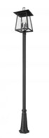 Z-Lite Rainer 5 Light Outdoor Post Mounted Fixture in Black Finish Model: 5015PHXLR-5011P-BK