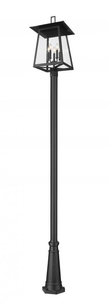 Z-Lite Rainer 5 Light Outdoor Post Mounted Fixture in Black Finish Model: 5015PHXLR-5011P-BK