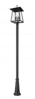 Z-Lite Rainer 5 Light Outdoor Post Mounted Fixture in Black Finish Model: 5015PHXLR-5011P-BK
