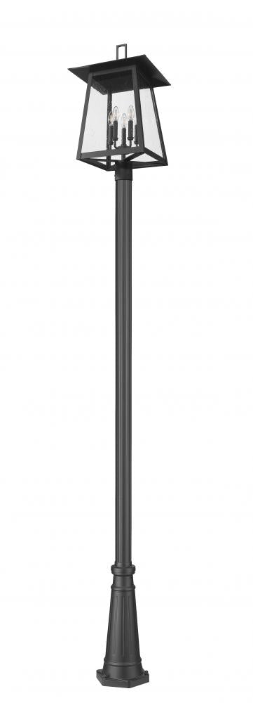 Z-Lite Rainer 5 Light Outdoor Post Mounted Fixture in Black Finish Model: 5015PHXLR-519P-BK