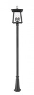 Z-Lite Rainer 5 Light Outdoor Post Mounted Fixture in Black Finish Model: 5015PHXLR-519P-BK