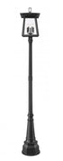 Z-Lite Rainer 5 Light Outdoor Post Mounted Fixture in Black Finish Model: 5015PHXLR-564P-BK