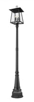 Z-Lite Rainer 5 Light Outdoor Post Mounted Fixture in Black Finish Model: 5015PHXLR-564P-BK