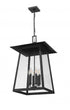 Z-Lite Rainer 6 Light Outdoor Chain Mount Ceiling Fixture in Black Finish Model: 5015CHXXL-BK