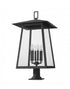 Z-Lite Rainer 6 Light Outdoor Pier Mounted Fixture in Black Finish Model: 5015PHXXLR-533PM-BK
