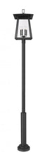 Z-Lite Rainer 6 Light Outdoor Post Mounted Fixture in Black Finish Model: 5015PHXXLR-5010P-BK