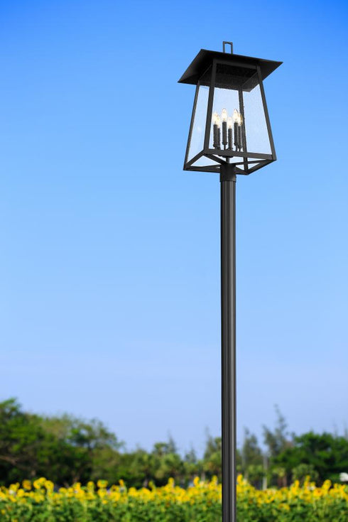Z-Lite Rainer 6 Light Outdoor Post Mounted Fixture in Black Finish Model: 5015PHXXLR-511P-BK