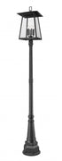 Z-Lite Rainer 6 Light Outdoor Post Mounted Fixture in Black Finish Model: 5015PHXXLR-564P-BK