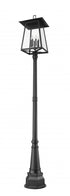 Z-Lite Rainer 6 Light Outdoor Post Mounted Fixture in Black Finish Model: 5015PHXXLR-564P-BK