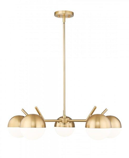 Z-Lite Realm Sphere 5 Light Chandelier in Brushed Nickel Finish Model: 7517-5BN