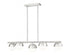 Z-Lite Realm Sphere 5 Light Linear Chandelier in Brushed Nickel Finish Model: 7517-5L-BN