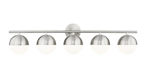 Z-Lite Realm Sphere 5 Light Vanity in Brushed Nickel Finish Model: 7517-5V-BN