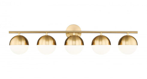 Z-Lite Realm Sphere 5 Light Vanity in Brushed Nickel Finish Model: 7517-5V-BN