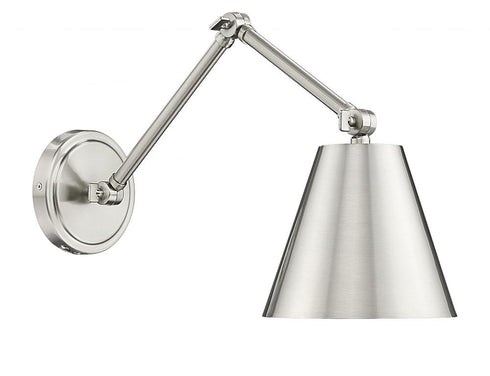 Z-Lite Regent 1 Light Wall Sconce in Brushed Nickel Finish Model: 347S-BN