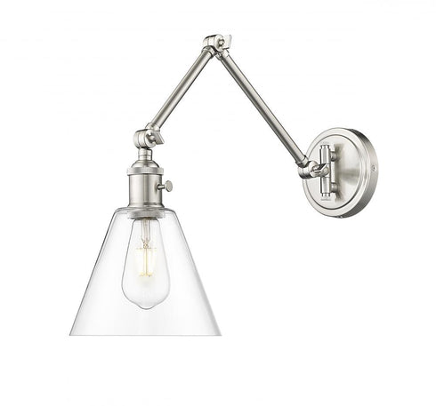 Z-Lite Regent 1 Light Wall Sconce in Brushed Nickel Finish Model: 347S-BN