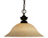 Z-Lite Riviera 1 Light Pendant in Brushed Nickel Finish Model: 100701BN-WM16