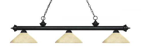 Z-Lite Riviera 3 Light Billiard in Bronze Finish Model: 200-3BRZ-AGM14