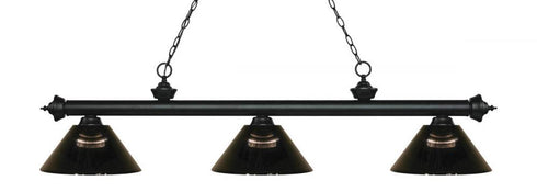 Z-Lite Riviera 3 Light Billiard in Bronze Finish Model: 200-3BRZ-ARDB