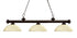 Z-Lite Riviera 3 Light Billiard in Bronze Finish Model: 200-3BRZ-DGM14