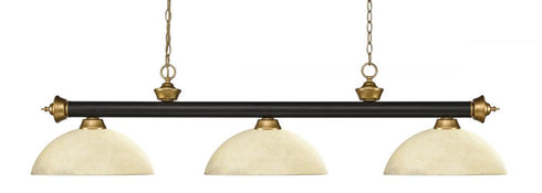 Z-Lite Riviera 3 Light Billiard in Bronze Finish Model: 200-3BRZ-DGM14