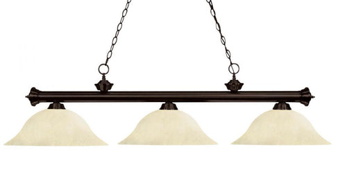 Z-Lite Riviera 3 Light Billiard in Bronze Finish Model: 200-3BRZ-GM16