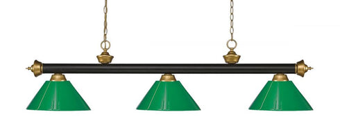 Z-Lite Riviera 3 Light Billiard in Bronze Finish Model: 200-3BRZ-PGR