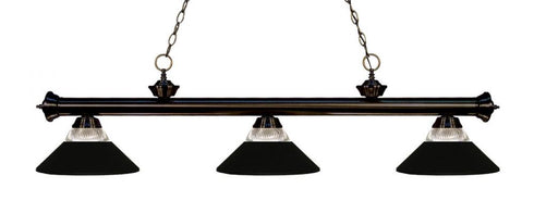 Z-Lite Riviera 3 Light Billiard in Bronze Finish Model: 200-3BRZ-RMB