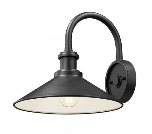 Z-Lite RLM 1 Light Outdoor Wall Light in Sand Black Finish Model: 5021M-BK