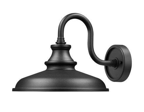 Z-Lite RLM 1 Light Outdoor Wall Light in Sand Black Finish Model: 5023M-BK