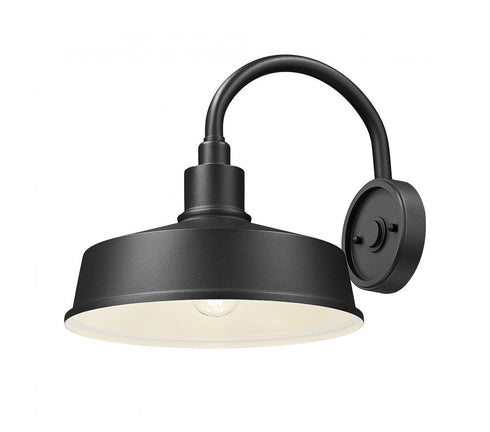 Z-Lite RLM 1 Light Outdoor Wall Light in Sand Black Finish Model: 5024M-BK